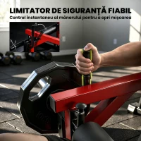 SPORTNOW Aparat Hip Thrust, Aparat Fesieri cu Suport pentru Greutăți, Platformă Reglabilă, Perne, Trainer Multifuncțional pentru Fesieri cu Roți, Capacitate 270 kg, Antrenament Fesieri și Abdominali Acasă(m-5)