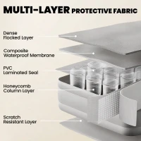 Outsunny Luchtbed 1 Persoon Zelfopblaasbaar Luchtmatras met Geïntegreerde Elektrische Pomp in 3 Minuten Geplucheerde Oppervlakte(m-6)