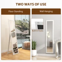 HOMCOM 37 x 157 cm Full Length Mirror - White(m-5)
