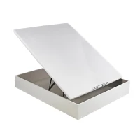 Canapé abatible con gran capacidad de almacenaje y apertura hidráulica – 90x190 cm, blanco(m-1)