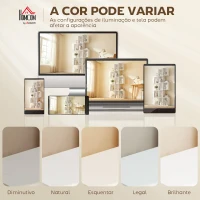 HOMCOM Estante de 5 Níveis Estante de Livros Estreita Estante em Forma de S 80x24x200 cm Branco com Efeito Madeira(m-8)