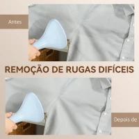 HOMCOM Ferro de Engomar a Vapor 1800W Temperatura Ajustável 11 Níveis Depósito de 2 L Aquecimento em 38s 35x25x47-118,5 cm Amarelo(m-9)