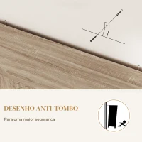 HOMCOM Aparador de Sala com 4 Portas com Design Chevron Prateleiras Ajustáveis Pés de Aço 140,5x40x81,5 cm Carvalho(m-7)