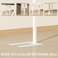 HOMCOM Lampadaire sur pied salon LED dimmable spectre complet pour le soin des yeux télécommande 60 x 32 x 196 cm blanc(m-7)