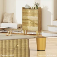 HOMCOM Meuble à chaussures 12 paires, armoire à chaussures étroite, 2 tiroirs rabattables étagères réglables, 60x24x92cm, chêne(m-8)