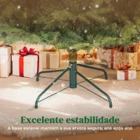 HOMCOM Árvore de Natal Artificial 180 cm com 1794 Ramos Densos Suporte Metálico Dobrável para Interior Verde(m-8)