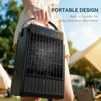 HOMCOM Portable Air Conditioner, 4-in-1 Mini Air Cooler with 4 Wind Speed, 2 Cool Mist, RGB 7 LED Light, Black(m-9)