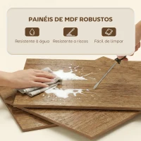 HOMCOM Estante de 5 Níveis Estante de Livros Estreita Estante em Forma de S 80x24x200 cm Carvalho(m-6)