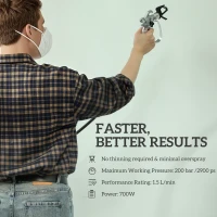 HOMCOM Airless Paint Sprayer, Thinning-Free Electric Paint Spray Gun for Walls, Fences & DIY Projects, Dark Blue(m-5)