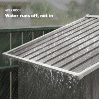 Outsunny 6.5 x 3.5ft Metal Garden Storage Shed - Light Grey(m-6)