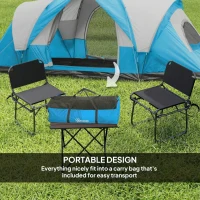 Outsunny 5-6 Man Camping Tent, Tunnel Tent, Water Resistant Hiking Shelter with Groundsheet and Carry Bag, Light Blue(m-6)