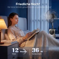 HOMCOM Sprühnebelventilator mit Fernbedienung, Standventilator mit Wassernebel, 70° Oszillation, 3 Geschwindigkeiten, 3 Modi, 3,1L Wassertank(m-7)