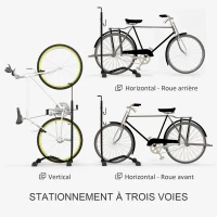 SPORTNOW Porte-vélo autoportant idéal pour votre garage maison ou magasin de vélos pour les vélos 24 à 29" et vélo 700 c(m-4)