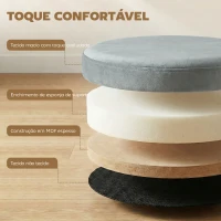 HOMCOM Puff de Arrumação Banco de Arrumação Dobrável 35 L 38x38x38 cm Estofado em Veludo Baú de Arrumação Cinzento Escuro(m-6)