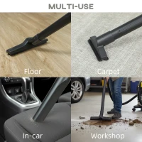 HOMCOM Wet and Dry Vacuum Cleaner, 1200W 20L Wet & Dry Vacuum Cleaner w/ Blower, Triple Filters for Workshop, Home, Carpet(m-8)