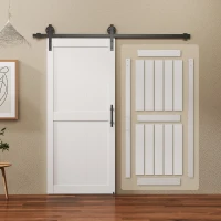 HOMCOM Porta Scorrevole Porta da Interno Stile Industriale, 81.3x213.4cm, Legno(m-7)