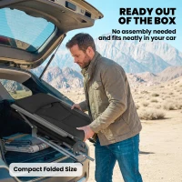 Outsunny Camping Chair Padded Reclining Folding Chair with Wide Armrests for Adults Black(m-8)