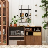 HOMCOM Espelho Retangular de Parede Espelho de Janela 70x50 cm com Moldura Metálica Espelho Decorativo para Sala Quarto Preto(m-8)