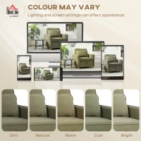 HOMCOM Poltrona Cama Individual 3 em 1 Sofá Cama Dobrável com Encosto Ajustável e Almofada para Sala 74x85,5x82 cm Verde Escuro(m-8)