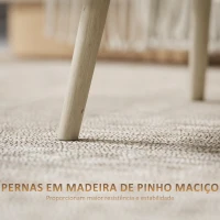 HOMCOM Mesa de Centro Elevatória com Compartimentos Ocultos de Armazenamento e Pés de Pinho 91x56x43 cm Carvalho(m-8)