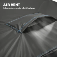 Outsunny Schutzhülle für Gartenmöbel Winterfest Wasserdicht Winddicht Anti-UV Abdeckplane 420D Oxford Gewebe 180x120x74cm Schwarz(m-6)