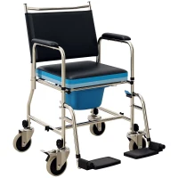HOMCOM 3-In-1 Commode Wheelchair - Black(m-10)