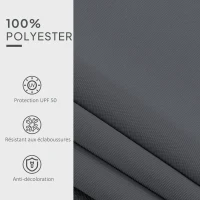 Outsunny Toile de Rechange Store Banne avec Lambrequin, Déperlante, Toile de Remplacement pour Store, Compatible 4 x 3 m, Gris(m-5)