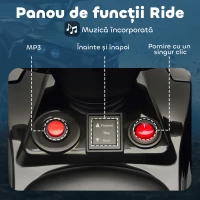 AIYAPLAY ATV Electric 6V pentru Copii, Vehicul cu 4 Roți cu Muzică și Faruri LED, pentru Vârste între 3-8 Ani, Roșu(m-6)