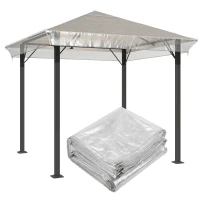 Outsunny 2 x 2 (m) Gazebo Protective Cover, Waterproof Cover for Gazebo, Canopy and Tent(m-10)