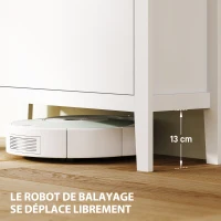 HOMCOM Meuble à chaussures 21 paires, armoire à chaussures avec 3 tiroirs rabattables, étagères amovibles et réglables, blanc(m-6)