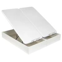 Canapé abatible con gran capacidad de almacenaje y apertura hidráulica – 90x190 cm, blanco(m-6)
