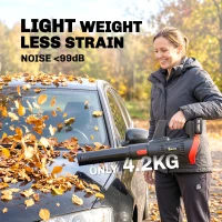 Outsunny Souffleur de Feuilles Sans Fil 18V avec 2 Batteries de 4.0Ah et Chargeur Moteur sans Balais 600W 3 Vitesses Noir(m-4)