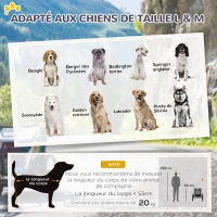 PawHut Remorque de vélo pour chien avec fenêtres en maille réflecteurs et drapeau de sécurité 140 x 71 x 83 cm noir(m-4)