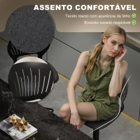 HOMCOM Conjunto de 2 Bancos Altos de Cozinha Giratórios a 360° Reguláveis em Altura de 84-105 cm 40,5x43x84-105 cm Preto(m-4)