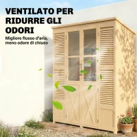 Outsunny Capanno da Giardino Walk-in con Pavimento e 4 Finestre(m-9)