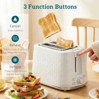 HOMCOM Kettle and Toaster Set, 1.7L 3000W Rapid Kettle with Limescale Filter, 2 Slice Toaster with 7 Browning Controls, Cream(m-7)