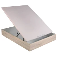 Canapé abatible con gran capacidad de almacenaje y apertura hidráulica – 135x190 cm, madera natural(m-3)