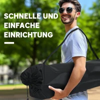 Outsunny Faltstuhl faltbar 2 Sitzer Campingstuhl mit Getränkehalter Tragetasche bis 250kg belastbar Blau(m-6)