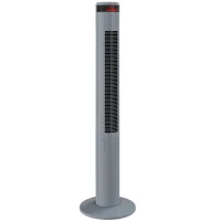 HOMCOM Oscillating Tower Fan Remote Control 3 Speed Modes Cooling Machine, Grey(m-1)