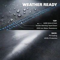 Outsunny Schutzhülle für Gartenmöbel Winterfest Wasserdicht Winddicht Anti-UV Abdeckplane 420D Oxford Gewebe 180x120x74cm Schwarz(m-4)