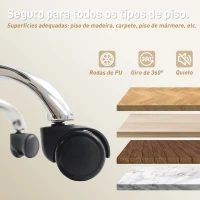 HOMCOM Cadeira de Escritório com Apoio para os Pés Encosto Reclinável e Revestida em Couro Sintético  66x72x113-121 cm Bege(m-7)