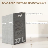 HOMCOM Armário para Roupa de Bambu Móvel Auxiliar para Casa de Banho 40x30x95 cm com 2 Prateleiras Abertas Cesto Amovível Madeira(m-5)