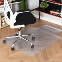 HOMCOM Tapis chaise de bureau 90 x 120 cm antidérapant, tapis de sol bureau résistant aux rayures, transparent(m-10)