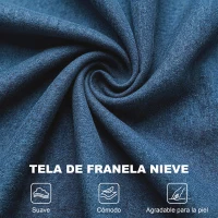 HOMCOM Sillón de Salón con Reposabrazos y Patas de Madera Butaca Carga 160 kg para Dormitorio Oficina Sala de Estar 74x86x102 cm Azul(m-6)