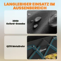 Outsunny Bollerwagen Faltbarer Handwagen Gartenwagen Transportwagen mit Griff Verstellbarer Griffhöhe Getränkehalter Schwarz(m-9)