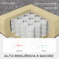 HOMCOM Sofá Chaise Longue Sofá em Forma de L Estofado em Poliéster Sofá de Canto Reversível 186x130x84 cm Cinzento Escuro(m-5)