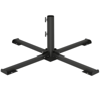 Outsunny Sonnenschirmständer Klappbarer Schirmständer Rohrdurchmesser 38 und 48 mm Kreuzständer für Sonnenschirme, Dunkelgrau