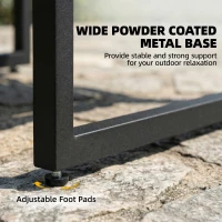 Outsunny 4 Seater Metal Garden Furniture Set, Corner Garden Sofa Set with 2 Loveseats, 2 Nesting Tables, Arm Side Trays, Teak(m-9)