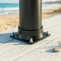 Outsunny Solardouche 40 L tuindouche met handdouche, hoofddouche en mengkraan, instelbare temperatuur(m-8)