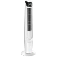 HOMCOM Air Cooler with LED Display and Remote Control, Oscillating Ice Cooling Fan with 3 Speeds, 4 Modes, 12 Hour Timer, White(m-1)